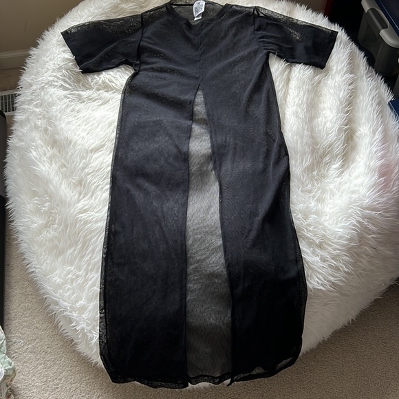 NWOT The Ragged Priest Slice Front Maxi Sheer T-Shirt Dress Black Size XS - Picture 4 of 11